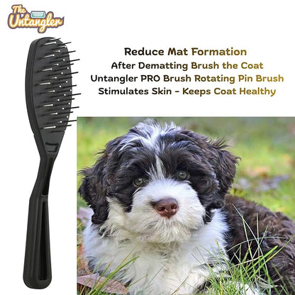 Super-Groom Combs with Smooth Rotating Teeth for Painless Mat Removal (22 Coarse Teeth, Sun Yellow)