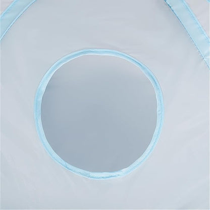 Tempcore Pet Cat Tunnel Collapsible Toy, 3-Way Kitty Tunnel with Peek Hole & Ball - Indoor Play Tube for Cats, Kittens, Puppy, Rabbit - Light Grey Boredom Relief Toy
