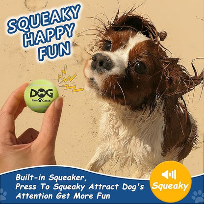 Small Tennis Balls for Dogs - 6 Pack 2.0" Squeaky Dog Balls for Small Breed, SGS Certified Non-Toxic, Interactive Fetch Toys, Perfect for Outdoor & Indoor Play