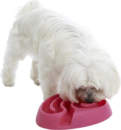 Kruuse Buster DogMaze Mini Pink Bowl – Non-Toxic Interactive Slow Feeder for Better Digestion & Energy