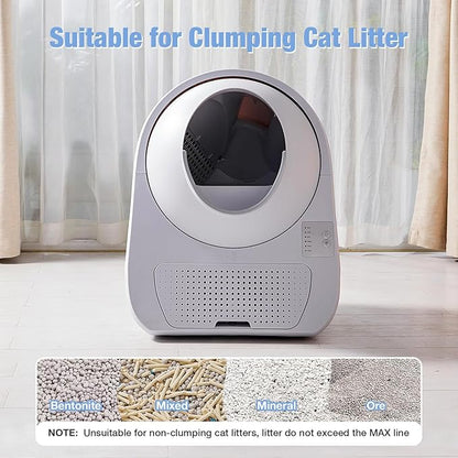 CATLINK Self Cleaning Cat Litter Box, Automatic Cat Litter Box, Double Odor Removal, Cat Litter Box for Cats from 3.5 pounds to 22 pounds (Young Version)