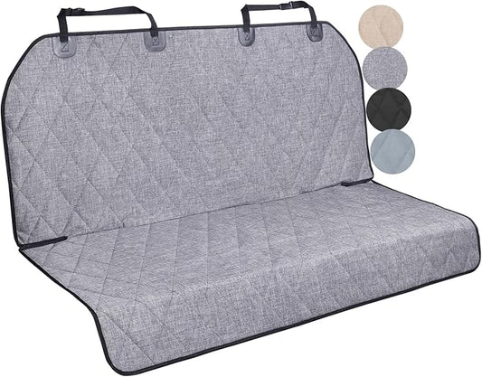 VIVAGLORY Dog Seat Covers, Dog Backseat Cover Pet Bench Protectors with Anti-Slip Backing, Back Seats Cover Rear Seat Covers Car Seat Cover for Dogs, Heather Black, 46" L * 52" W