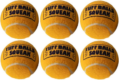 PetSport Giant Tuff Ball - Giant Tennis Balls for Large Dogs, Great for Boredom & Aggressive Chewers, Dog Toy, Certified Non-Toxic, Won't Wear Down Teeth - 4"(6pack)
