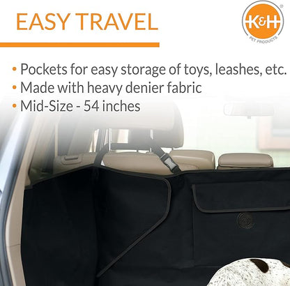 K&H Pet Products Quilted Cargo Cover Black Standard/Mid-Size Vehicle 54 Inches
