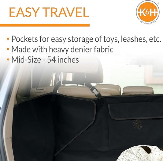 K&H Pet Products Quilted Cargo Cover Black Standard/Mid-Size Vehicle 54 Inches