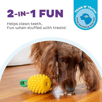 Outward Hound Dental Pineapple Dog Toy & Treat Stuffer, 6.8″ x 3.3″ Pineapple-Scent Interactive Chew for Dogs, Promote Healthy Teeth, Gums & Mental Enrichment, Reduce Boredom & Support Dental Health
