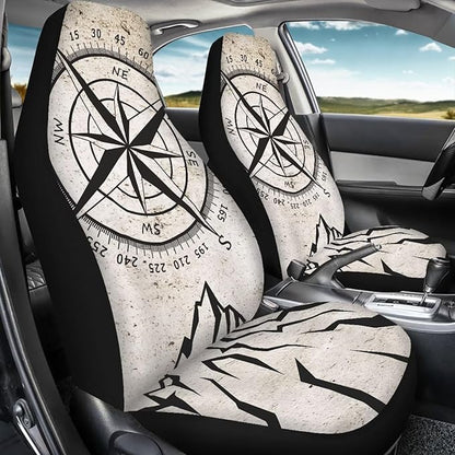 Car Seat Covers Set of 2 Waterproof Front Seat Covers Stretch Polyester Fabric Cover Breathable Front Seat Cover Universal Fit for Auto Truck Van SUV