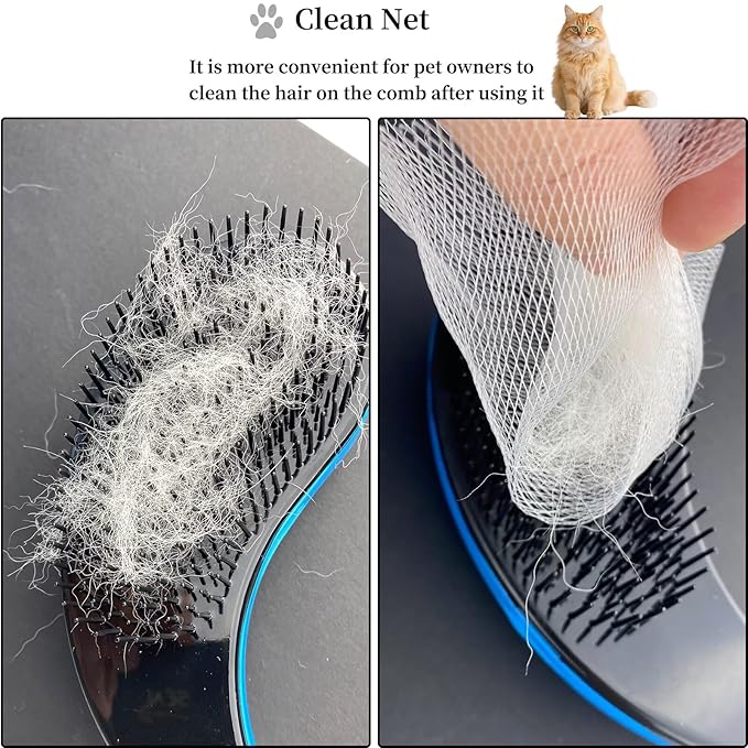Cat Brush for Shedding - Perfect Grooming Tool for Long-Haired Cats | Deshedding & Hair Remover for Indoor Pets