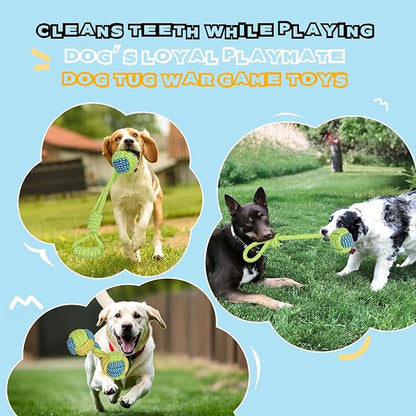 Dog Rope Toys for Small and Medium Dogs Durable Chew Toys for Aggressive Chewers Handwoven Interactive Tug of War and Fetch Toys for Teeth Cleaning, Stress Relief, Training (8Pcs, Ball and Slippers)
