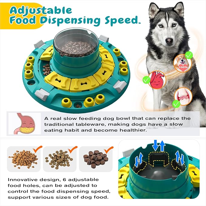 KADTC 4 Levels of Step-by-Step Challenge, U.S. Brand & Design,Extra-Large Size Beginner To Advanced Dog Puzzle Toy For Smart Dogs Treat Puzzles Puppy Food Slow Feeder Mental Stimulation Enrichment Toy