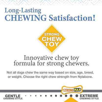 Nylabone Gourmet Style Femur & Wishbone Strong Chew Toy for Puppies, Puppy Teething Toy, Bacon & Peanut Butter Flavor, Small Dogs - Up to 25 Ibs, 2 Pack