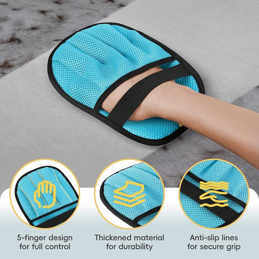 Pet Hair Removal Glove for Dogs & Cats, Upgraded 5-Finger Electrostatic Magic Brush & Reusable Pet Hair Remover for Clothing,Couch, Carpet, Car Seat, Car Bed,1PCS