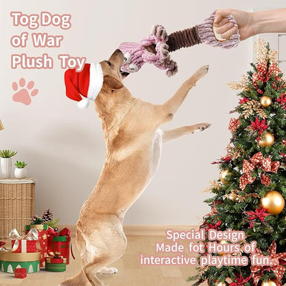 Squeaky Dog Toys, Octopus Dog Toy Interactive Tug of War Puppy Toy to Keep Them Busy(Purple)