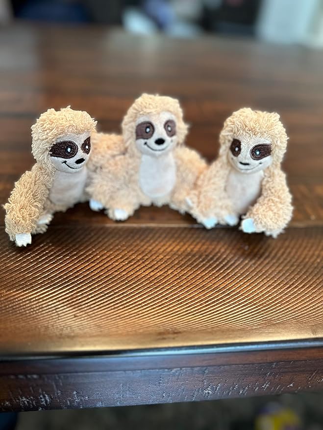 Glow Pups Hide and Seek Dog Toy, Interactive Burrow Dog Toy with Squeaker, Plush Sloth in Tree Trunk, Promotes Mental Stimulation, Easy to Clean, Small 8 x 5.5 inches, Brown (Small Sloth Tree)