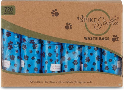 Spike and Stella Heavy-Duty Dog Waste Bags – Leak-Proof Poop Bags, Strong, Durable, Reliable Dog Poop Bags, Bulk Pack (540, 640, 720 Count)