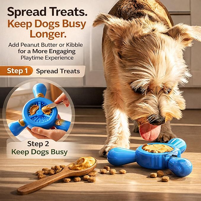 Dog Chew Toy for Aggressive Chewers – Tough Nylon Dog Toy for Teething Small Breeds, Durable Puppy Bone for Teeth Cleaning & Boredom Relief, Ideal Dog Birthday Gift,Ocean Blue