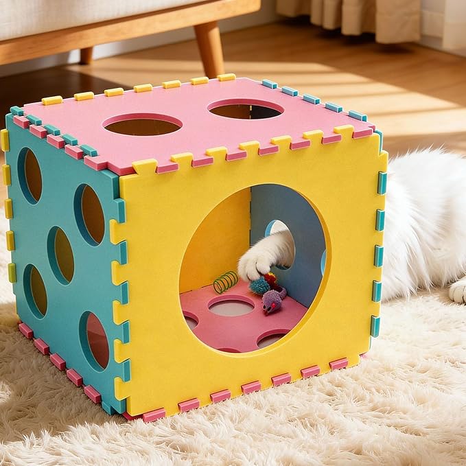 41 Pcs Interactive Cat Toys for Indoor Cats, Kitten Toys with Soft Pillow, Catnip Toys, Chew Rope, Feather Wand, Springs and Balls for Indoor Kittens