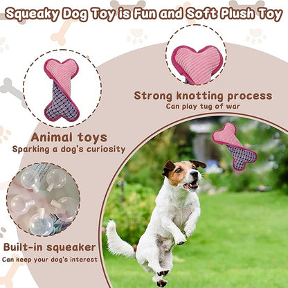 1PC Squeaky Dog Toys to Keep Them Busy Squeaky Dog Toys with Soft Fabric, for Small, Medium, and Large Dogs for Daily Interaction, Companion Training (Color: Green)