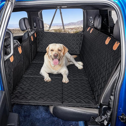 MAXFUT Dog Back Seat Extender for Truck,Truck Dog Seat Cover Back Seat,Dog Hammock for Truck,Hard Bottom Seat Extender,Pet Seat Covers for F150/RAM1500/Silverado