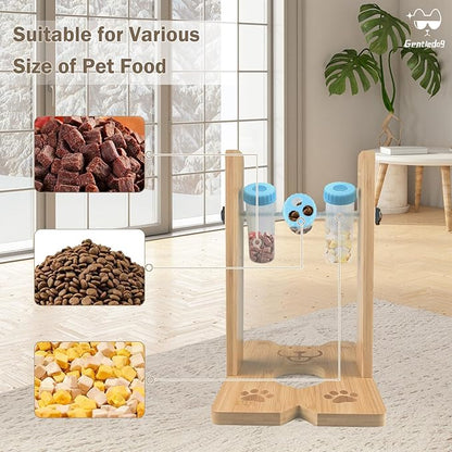 Dog Puzzle Toy, Wooden Slow Feeder, Pet Food Treat Feeding Toy, Interactive Dog Feeder for Boredom, Enrichment Toy for Smart Dogs