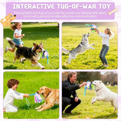Dog Tug Toy, Bungee Dog Rope Toys, Interactive Tug of War Rope Toys for Training and Playing Games, Puppy Training Pull Toy for Small Medium Dogs