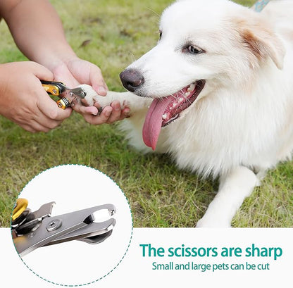 【Closeout】Heavy Duty Dog Nail Clippers for Thick Nail 【Cut Nails Like Butter】, Quite Sharp Pet Nail Clippers for Large Dogs, Easy & Safe Dog Nail Trimmer for Large Medium Small Dogs Cat with Nail File