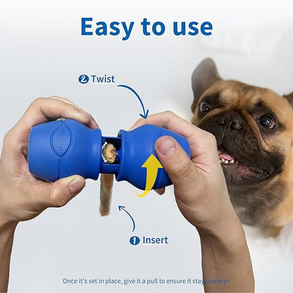 Chewise Bully Stick Holder, Improved Bully Sticks Holder, Ultimate Secure Heavy Duty, BPA-Free Safety Device to Prevent Choking, Fits Various Bully Sticks and Dog Sizes