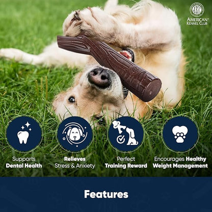 American Kennel Club Training Dog Chew Toy, Stick Dog Toy, Durable Dog Toy for Moderate Chewers, Peanut Butter Scented for Long-Lasting Engagement, Supports Dental Health