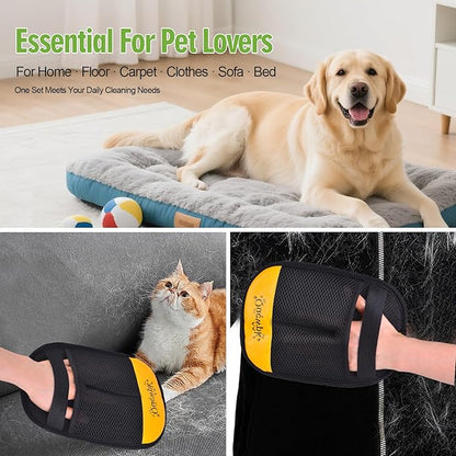 Pet Hair Removal Glove for Dogs & Cats, Reusable Pet Hair Remover Glove for Laundry, Clothing, Couch, Carpet & Car Seat, Lint and Fur Remover Tool