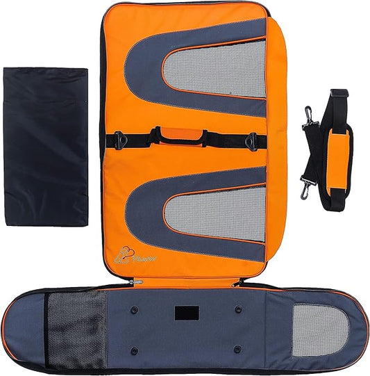 Pawer 18” x 11”x 11” Soft-Sided Foldable Airline Approved Pet Carrier for Cat, Puppy and Small Dog, Washable 600D Oxford Fabric, with Handle and Strap for Carry, Multiple Colors Available