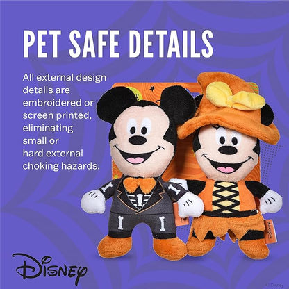 Disney for Pets 2Pc 6/'' Halloween Plush Mickey & Minnie Mouse Toys for Dogs | Mickey & Friends Plush Dog Toy | Halloween Toys for Dogs, Official Dog Toy Product of Disney for Pets (FF27385)