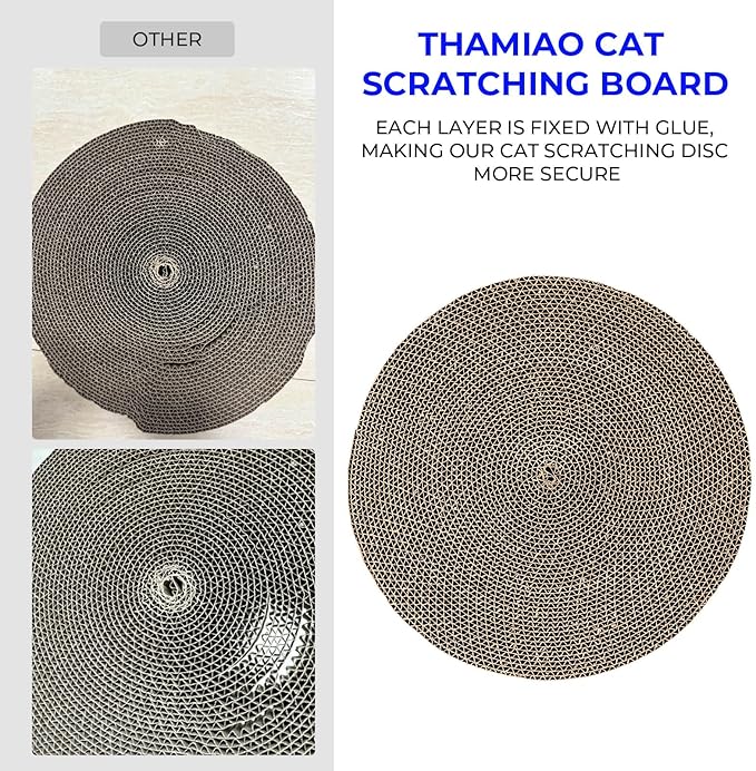 Round cat Scratcher Refill, 10 inch Diameter, 7/8 inch Thickness Scratcher Replacement Pads, Scratching Board Circle, Scratch pad, scratchers for Indoor Cats (3pcs)