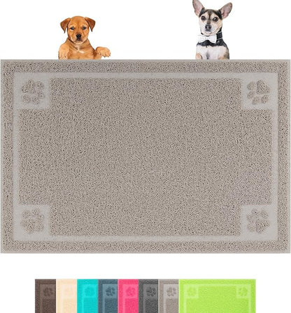 Darkyazi Pet Feeding Mat Large for Dogs and Cats,24"×36" Flexible and Easy to Clean Feeding Mat,Best for Non Slip Waterproof Feeding Mat (Gray Sand)
