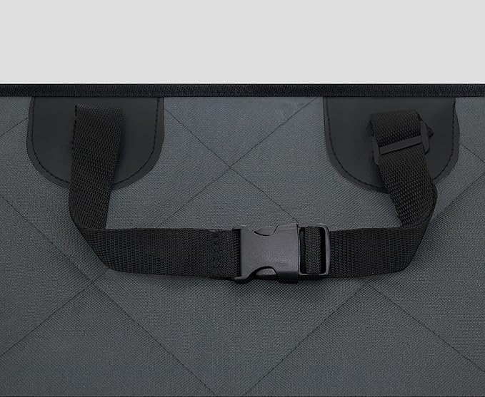 Best Pet Supplies Water Resistant Back Seat Cover for Dogs with Protective Pouch | Nonslip Backseat Protector for Cars, SUVs & Trucks (Grey), 58 * 54, CS210-GR