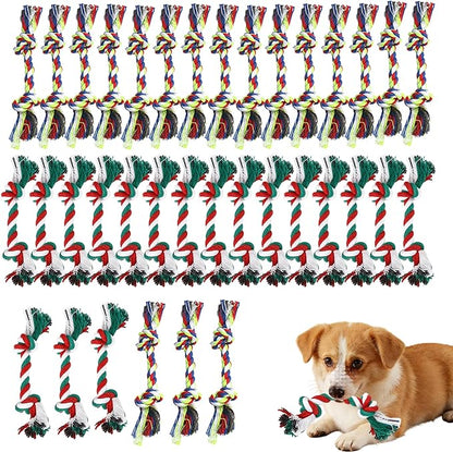 36 Pcs Puppy Rope Toys for Small Dogs Multi Color Rope Toy Cotton Puppy Toys Dog Chew Teething Doggy Mini Dental Toys for Small and Medium Dogs Puppies(6.7", Mixed Colors