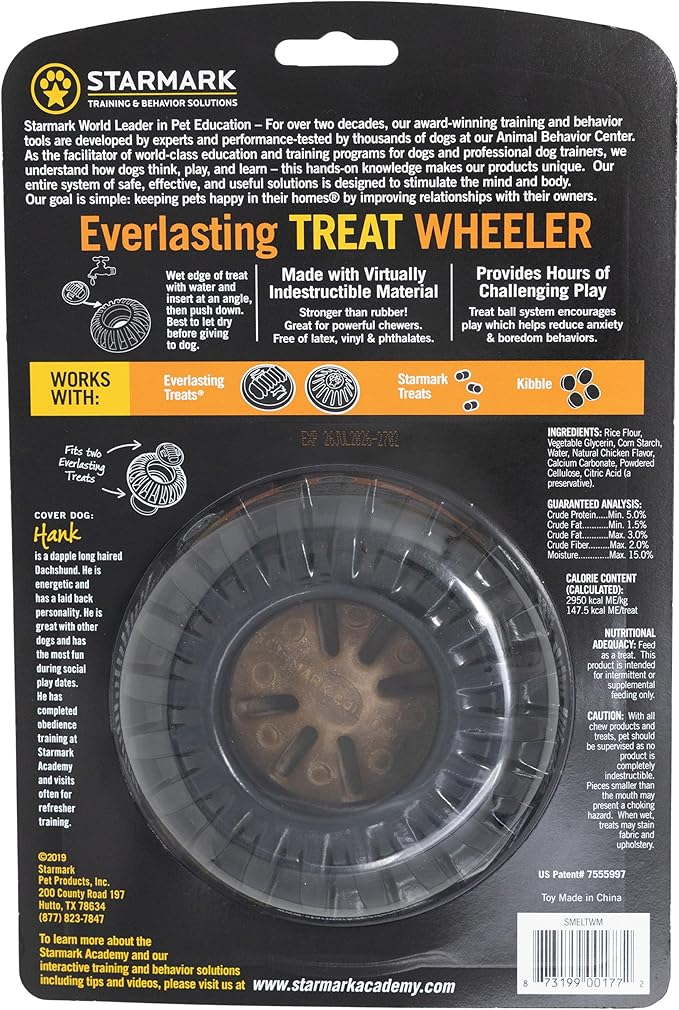 Starmark Everlasting Treat Wheeler Dog Toy Medium