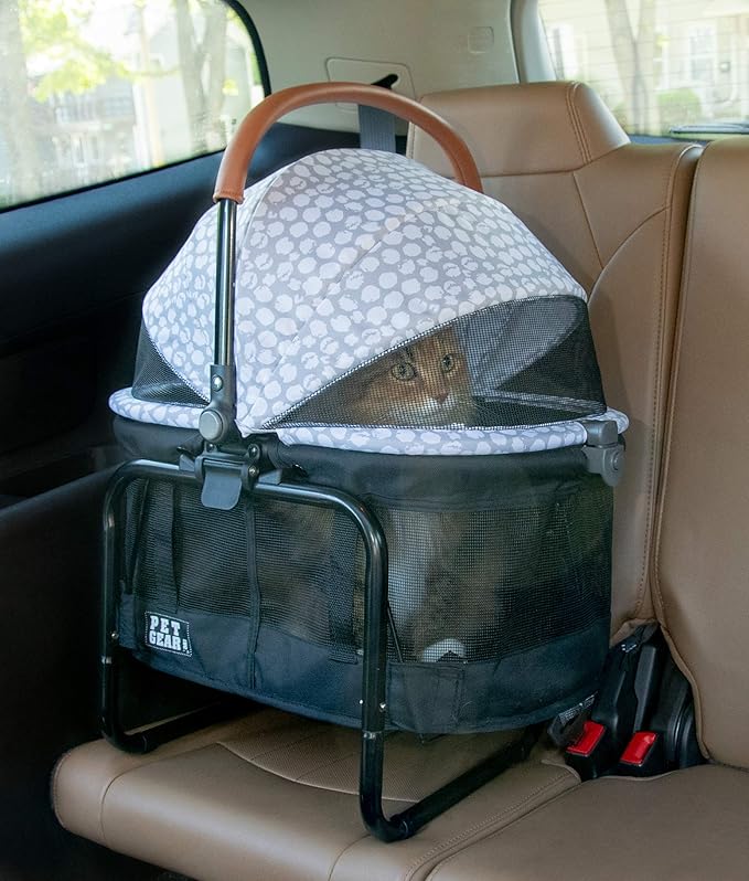 Pet Gear, A Vermont Family Owned Company Since 1936, 3-in-1 Travel System, View 360 Stroller Converts to Carrier and Booster Seat with Easy Click N Go Technology, for Small Dogs & Cats, 4 Colors