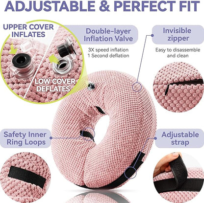 Soft Inflatable Dog Cone Collar for Large Medium Small Dogs Cats After Surgery - Neck Donut, E Collar Alternative for Recovery