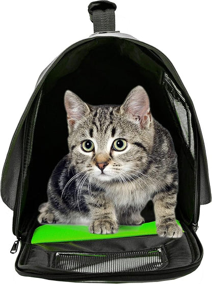 Pawer 18” x 11”x 11” Soft-Sided Foldable Airline Approved Pet Carrier for Cat, Puppy and Small Dog, Washable 600D Oxford Fabric, with Handle and Strap for Carry, Multiple Colors Available