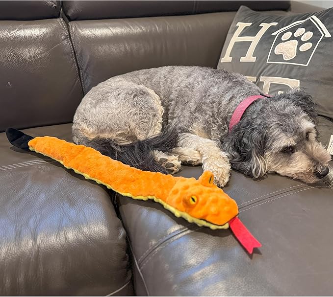 SPOT Skinneeez Extreme Triple Squeak Snake - Durable, Stuffing-Free Dog Toy with Rip-Stop Mesh & 3 Jumbo Squeakers, Built for Aggressive Chewers - Perfect for Medium to Large Dogs & Puppies, 25 inch