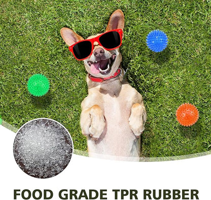 petizer 3 Pack 2.5” Squeaky Dog Toy Balls, Floating Pool Balls, Spiky Dog Balls Water Toys, Durable Interactive Fetch Toys for Puppy, Dog Chew Toys for Teething (2.5", Small Dog)