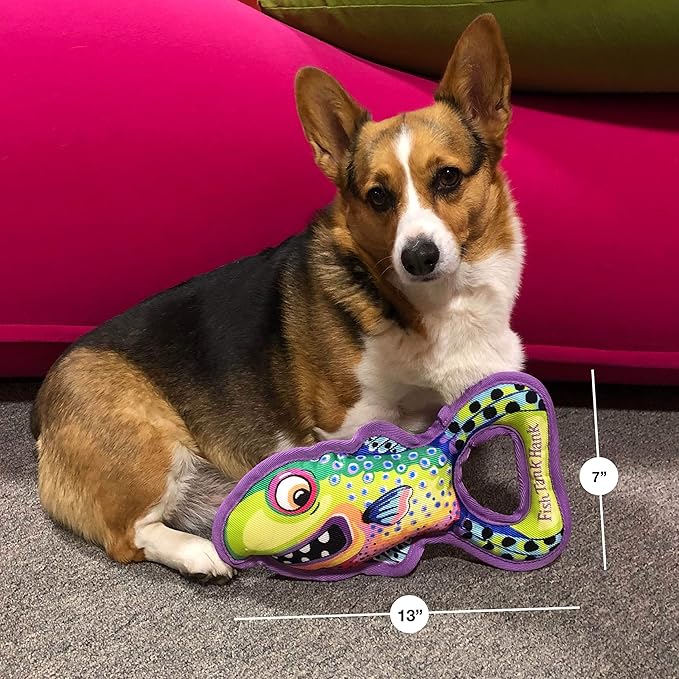 FUZZU Grab Nabbers Dog Toy with Squeaker (Fish Tank Hank)