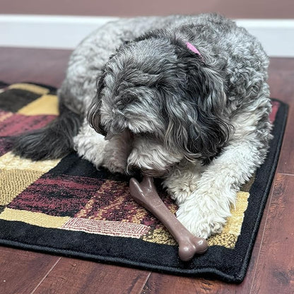 SPOT Bam-Bones Bone - Made with Strong Bamboo Fiber, Durable Long Lasting Dog Chew for Light to Moderate Chewers, Great Toy for Adult Dogs & Teething Puppies under 40lbs, 7.25in, Bacon Flavor