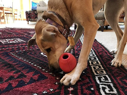SodaPup MuttsKickButt Football – Durable Dog Treat Dispenser & Chew Toy Made in USA from Non-Toxic, Pet Safe, Food Safe Natural Rubber for Mental Stimulation, Problem Chewing, Calming Nerves & More
