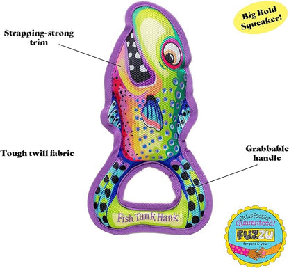 FUZZU Grab Nabbers Dog Toy with Squeaker (Fish Tank Hank)