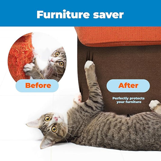 Best Pet Supplies Catify Cat Scratcher, Fun Interactive Scratchers, Posts, Poles, Claw Safe, Furniture Saver Indoor Play Support Natural Cat Behaviors Heavy Duty - Brown, 78.7 x 15.8