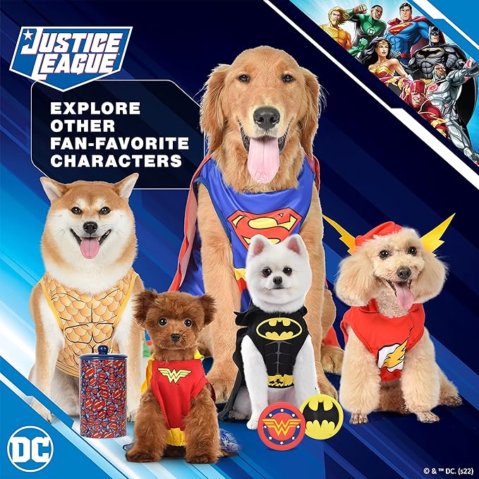 DC Comics for Pets Wonder Woman Dog Toy | Vinyl Squeaky Dog Toy, Plastic Dog Toy for All Dogs to Add to Dog Toy Bin | Wonder Woman Toy for Dogs | Officially Licensed Dog Toy