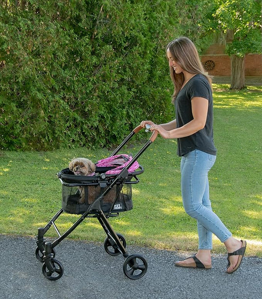 Pet Gear, A Vermont Family Owned Company Since 1936, 3-in-1 Travel System, View 360 Stroller Converts to Carrier and Booster Seat with Easy Click N Go Technology, for Small Dogs & Cats, 4 Colors