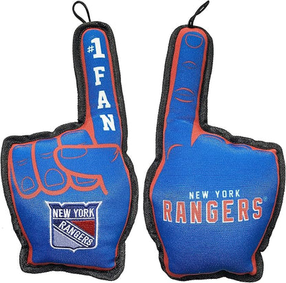 Pets First NHL New York Rangers #1 Fan Toy for Dogs & Cats. Best Tough PET Toy with Inner Squeaker. Number One Premium Dog Toy for Strongest Chewers & Sports Fans, One Size