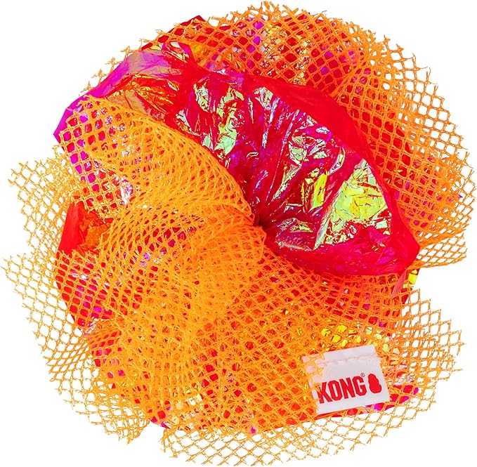 KONG Crackles Cat Toy – Crinkle Sounds, with Catnip, and Treat-Hiding Fun (Fluff Balls)